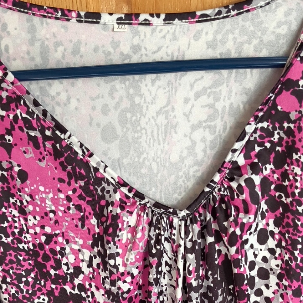 Pink and Black Women's Blouse